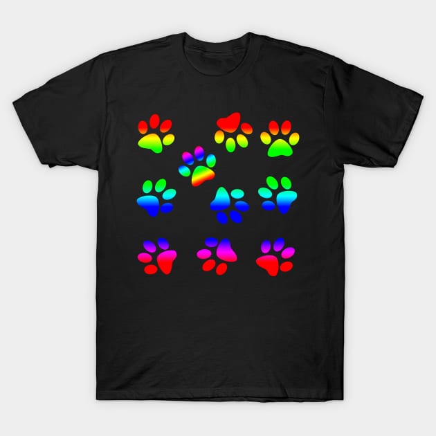 Cute Little Paws - Pattern Design 2 T-Shirt by art-by-shadab